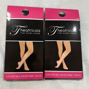 Theatrical's Black convertible microfiber tights Child Large